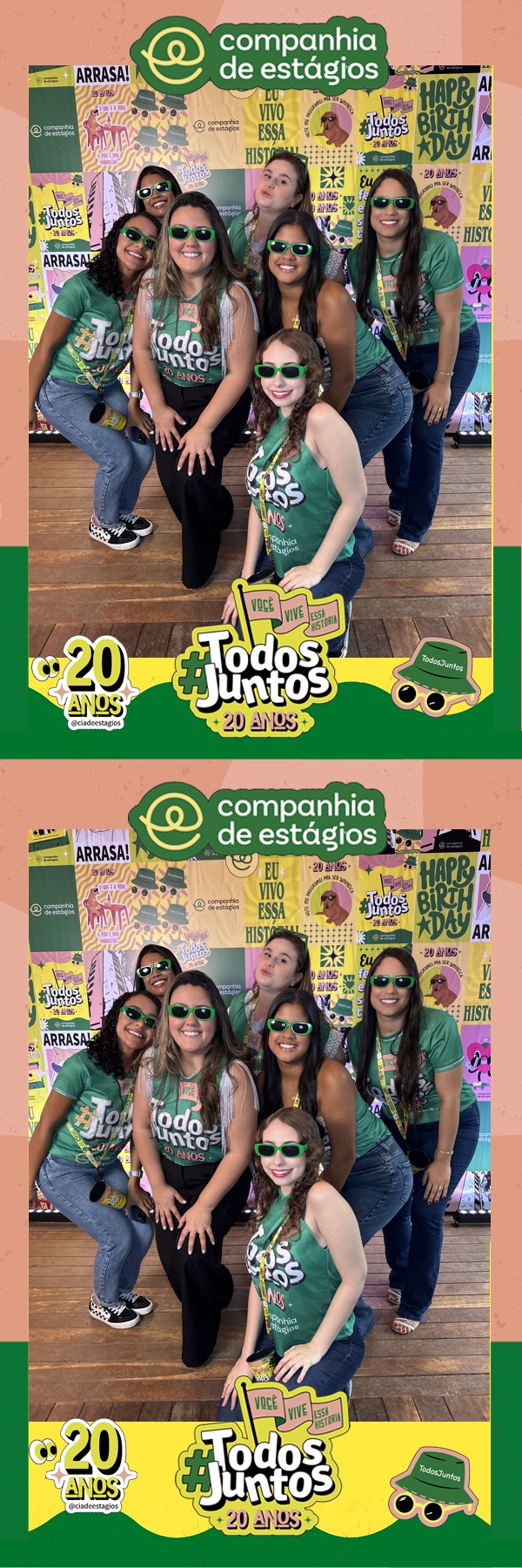 Sequência de fotos personalizada para Companhia de Estágios