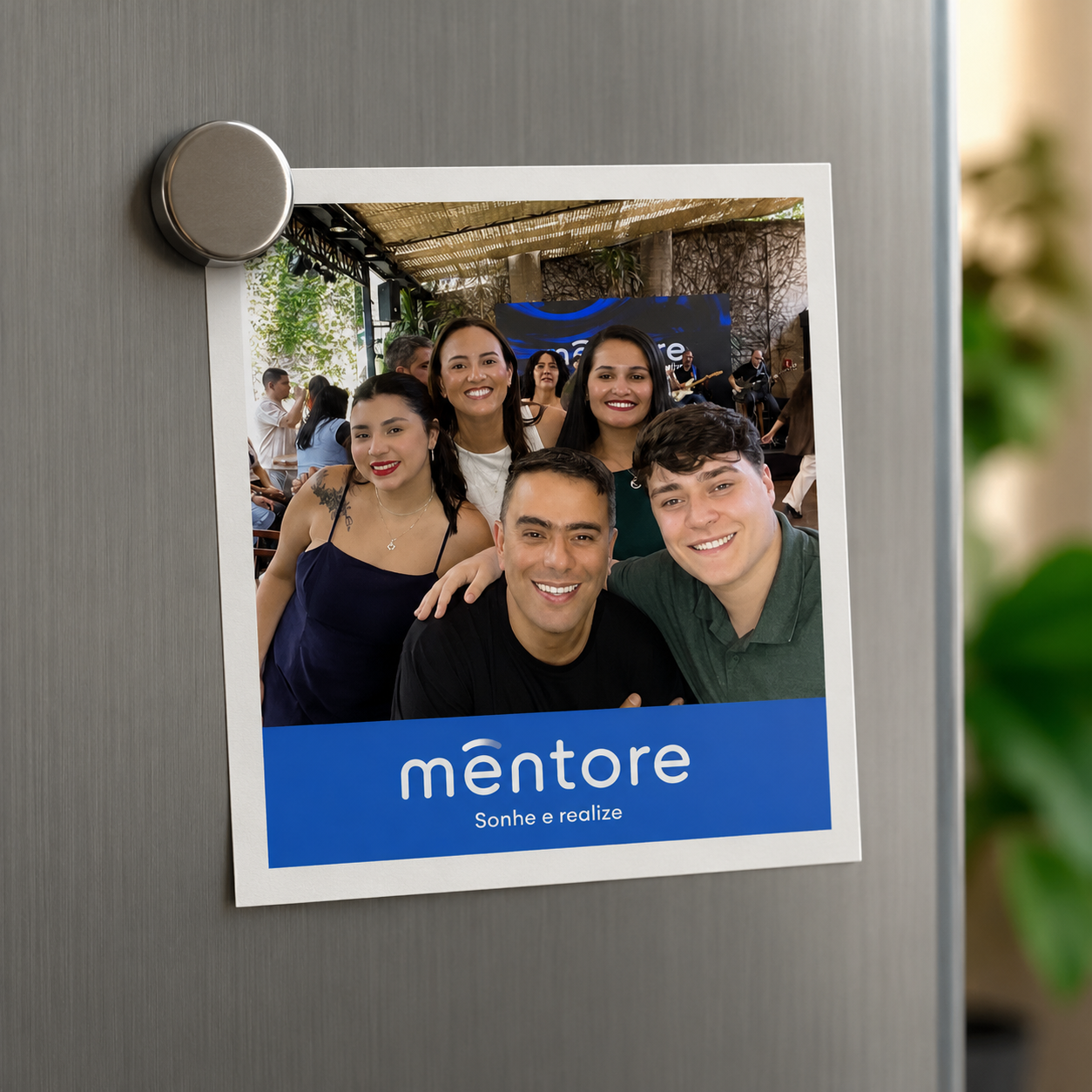 Foto com imã personalizada para lembrança de evento na geladeira