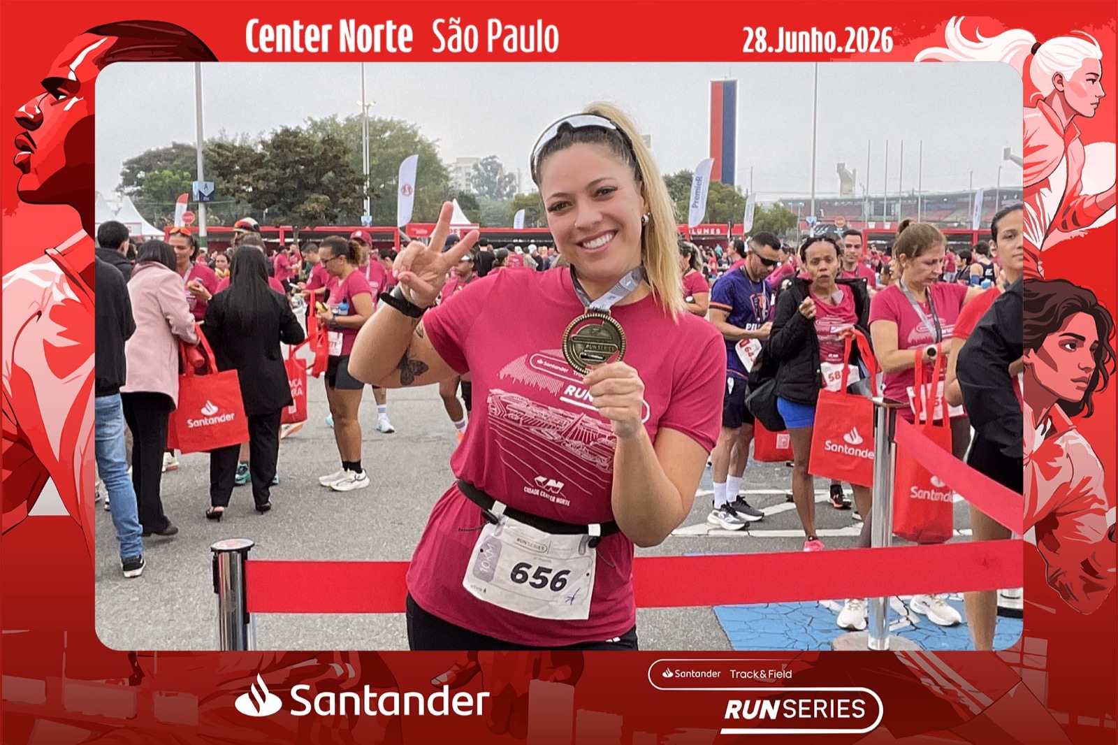 Foto digital personalizada em evento esportivo Santander