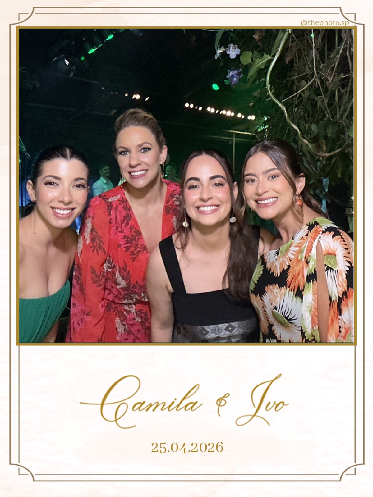 Foto digital com layout personalizado para evento social